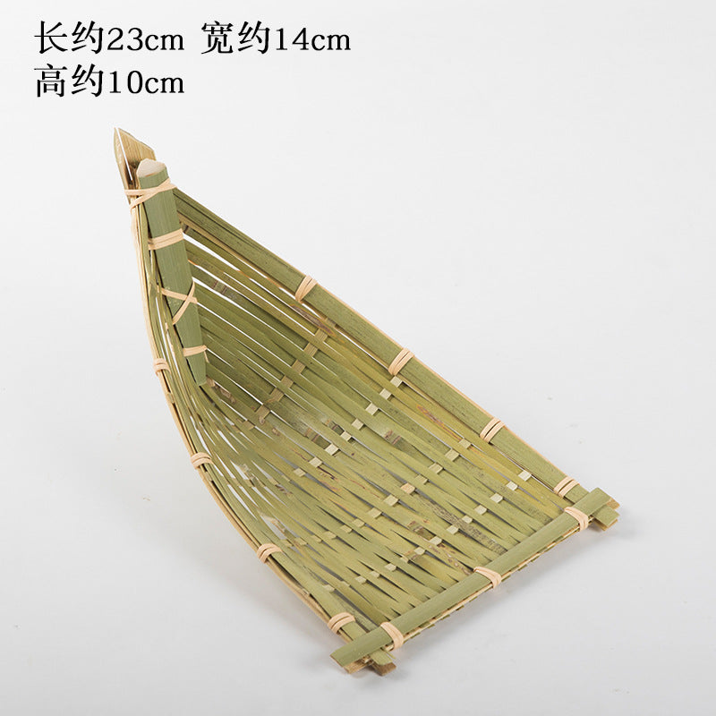 Handmade Bamboo Products Bamboo Sieve Bamboo Basket Storage Basket Fruit Plate Snack Tray Household Weaving round Winnowing Fan