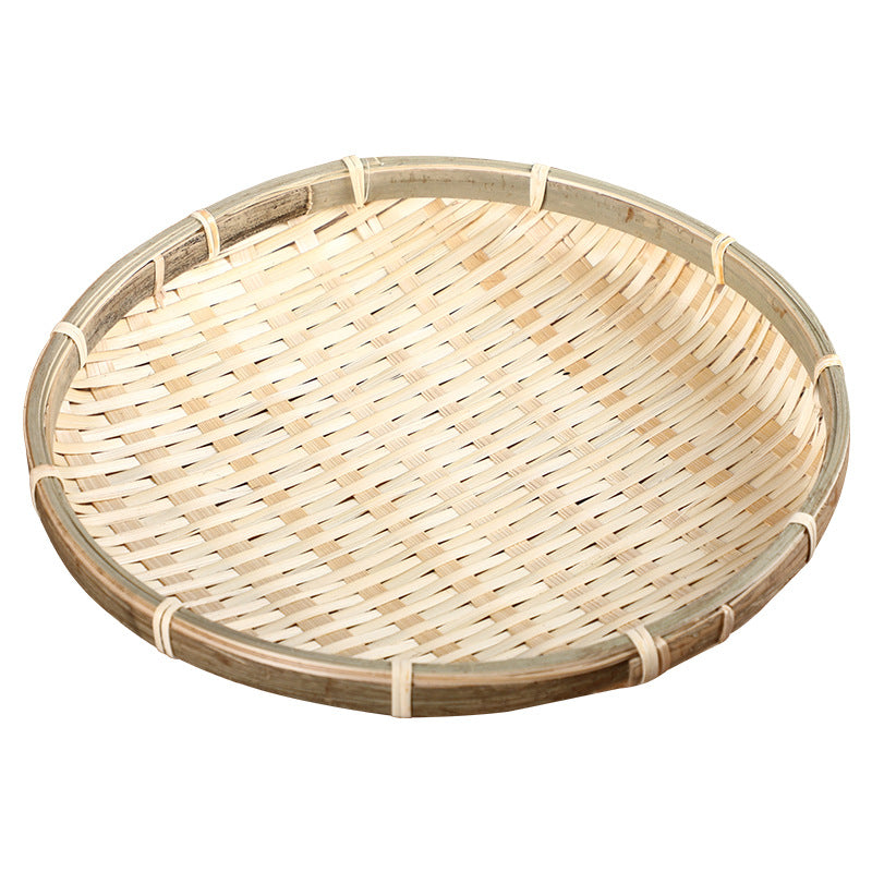 Handmade Bamboo Fruit Basket Creative Home Storage Basket Dried fruit tray Tea Tray Small basket Bamboo Sieve Bamboo Spoon