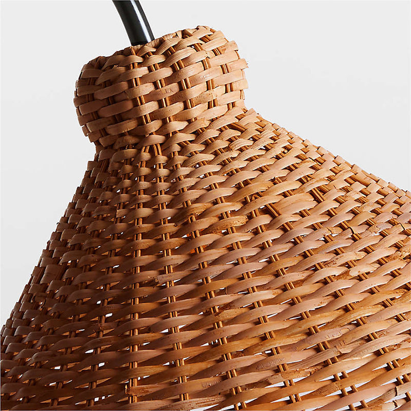 Rattan floor lamp