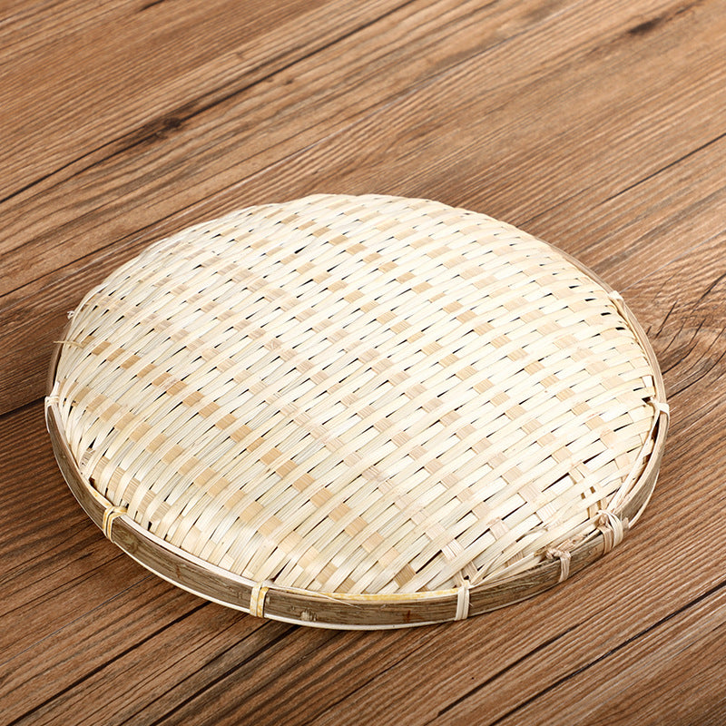 Handmade Bamboo Fruit Basket Creative Home Storage Basket Dried fruit tray Tea Tray Small basket Bamboo Sieve Bamboo Spoon