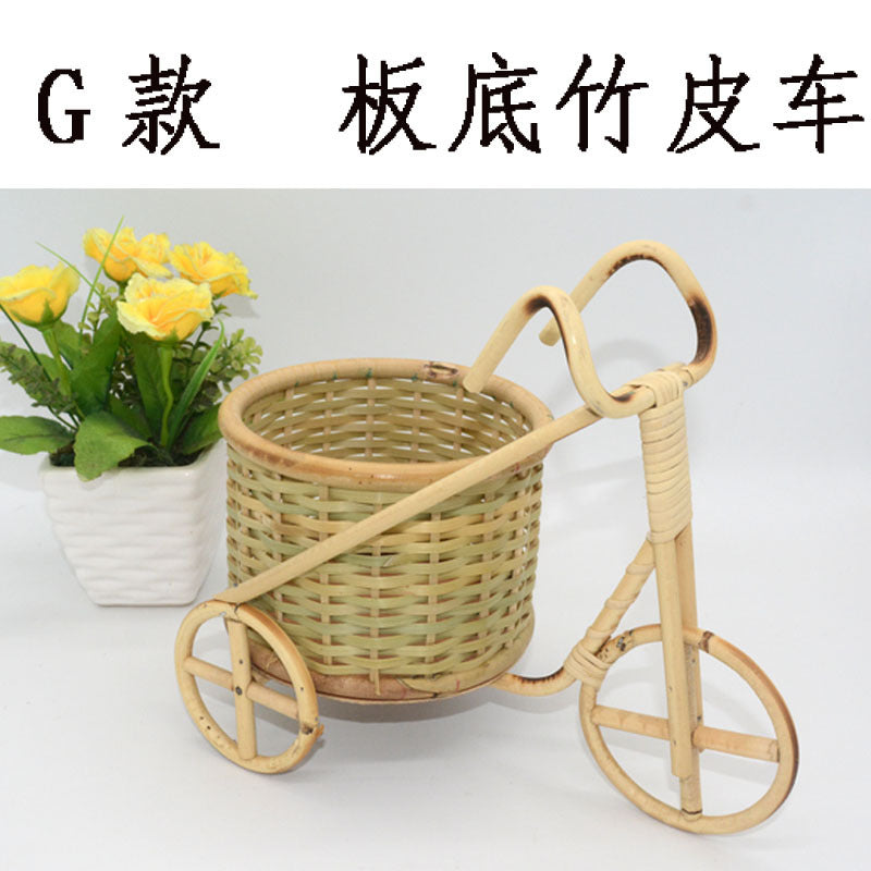 Bamboo Handmade Mini Tricycle Art Crafts Decorations