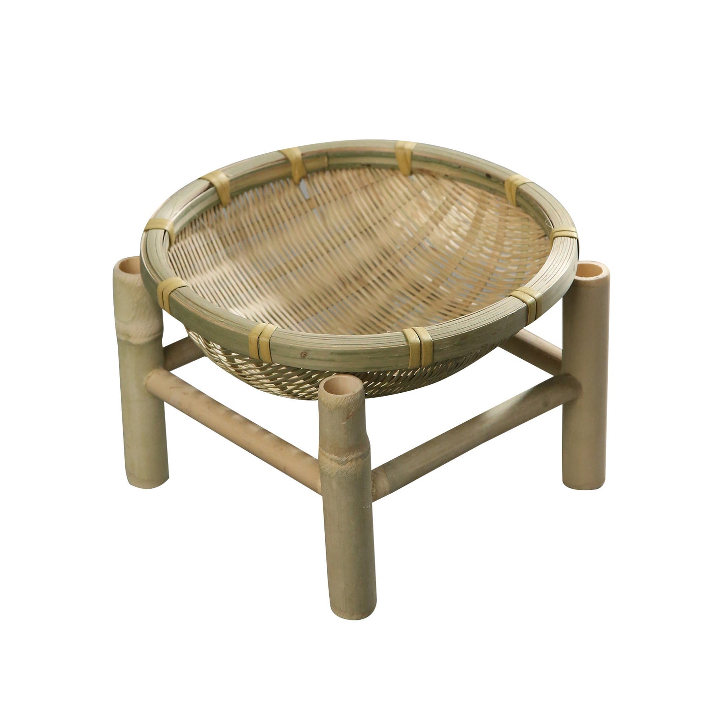 Handmade Bamboo Dried Fruit Tray Fruit Basket Bamboo Basket Tea Cake Tray Creative Household Bamboo Basket Storage Basket Basket round Dustpan