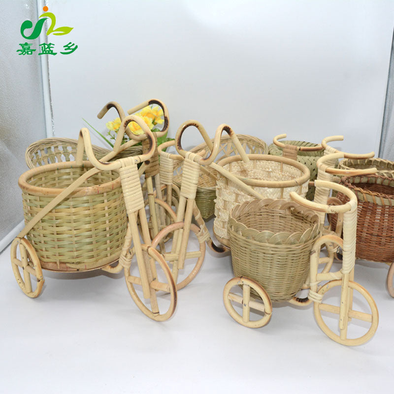 Bamboo Handmade Mini Tricycle Art Crafts Decorations