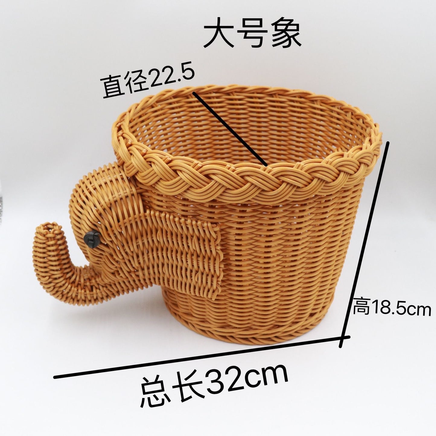 Rattan-like Handmade Weaved Storage Basket Animal-Shaped Furnishings Snack Fruit Candy Gift Desktop Gadget Storage Basket