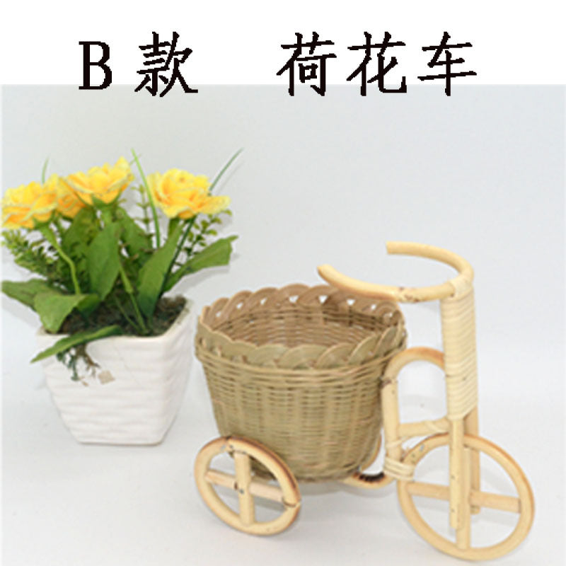 Bamboo Handmade Mini Tricycle Art Crafts Decorations