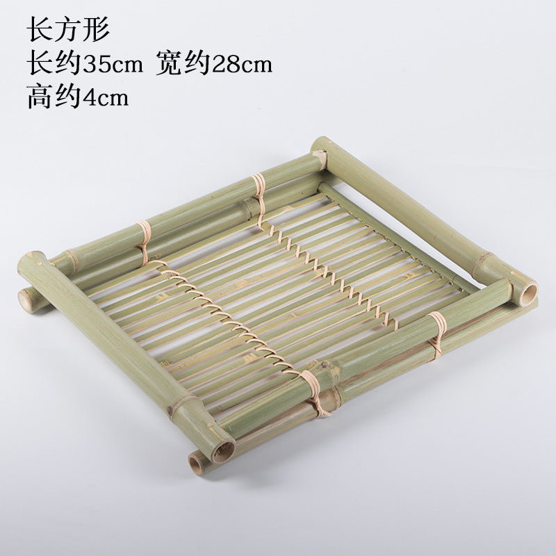 Handmade Bamboo Products Bamboo Sieve Bamboo Basket Storage Basket Fruit Plate Snack Tray Household Weaving round Winnowing Fan