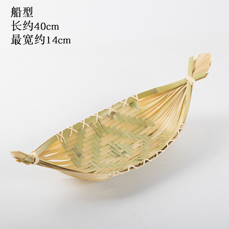 Handmade Bamboo Products Bamboo Sieve Bamboo Basket Storage Basket Fruit Plate Snack Tray Household Weaving round Winnowing Fan