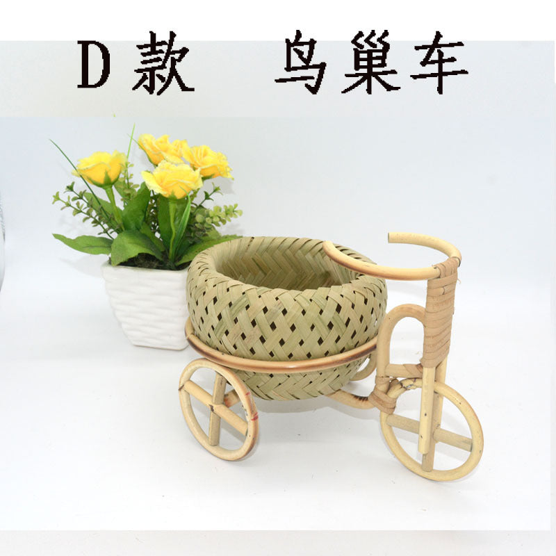 Bamboo Handmade Mini Tricycle Art Crafts Decorations