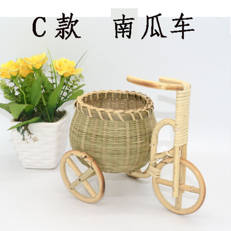 Bamboo Handmade Mini Tricycle Art Crafts Decorations