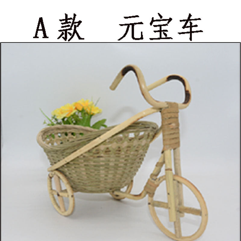 Bamboo Handmade Mini Tricycle Art Crafts Decorations