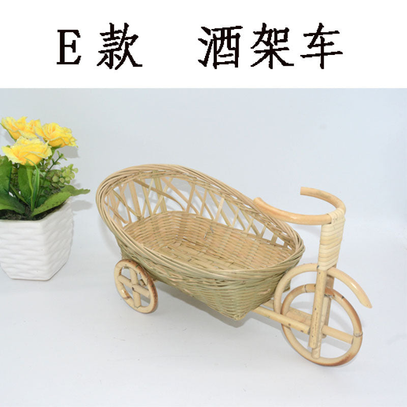 Bamboo Handmade Mini Tricycle Art Crafts Decorations